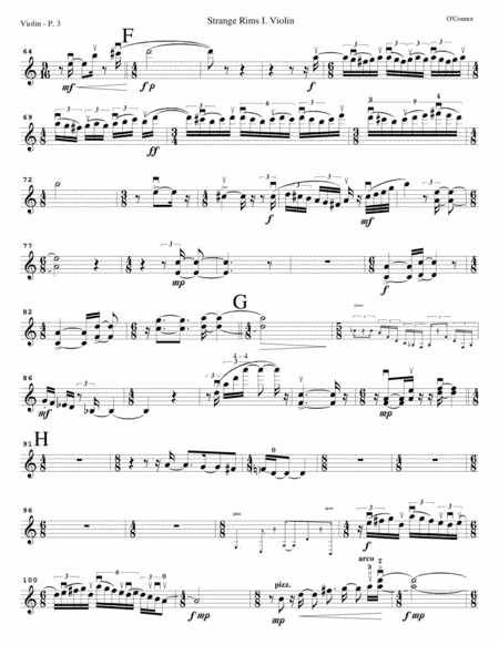 Piano Trio No. 2 "Strange Rims" (violin part - pno, vln, cel) image number null