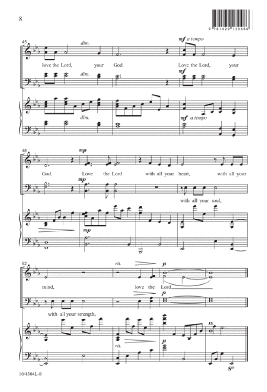 The Greatest Commandment 4-Part scores gallery preview page 8