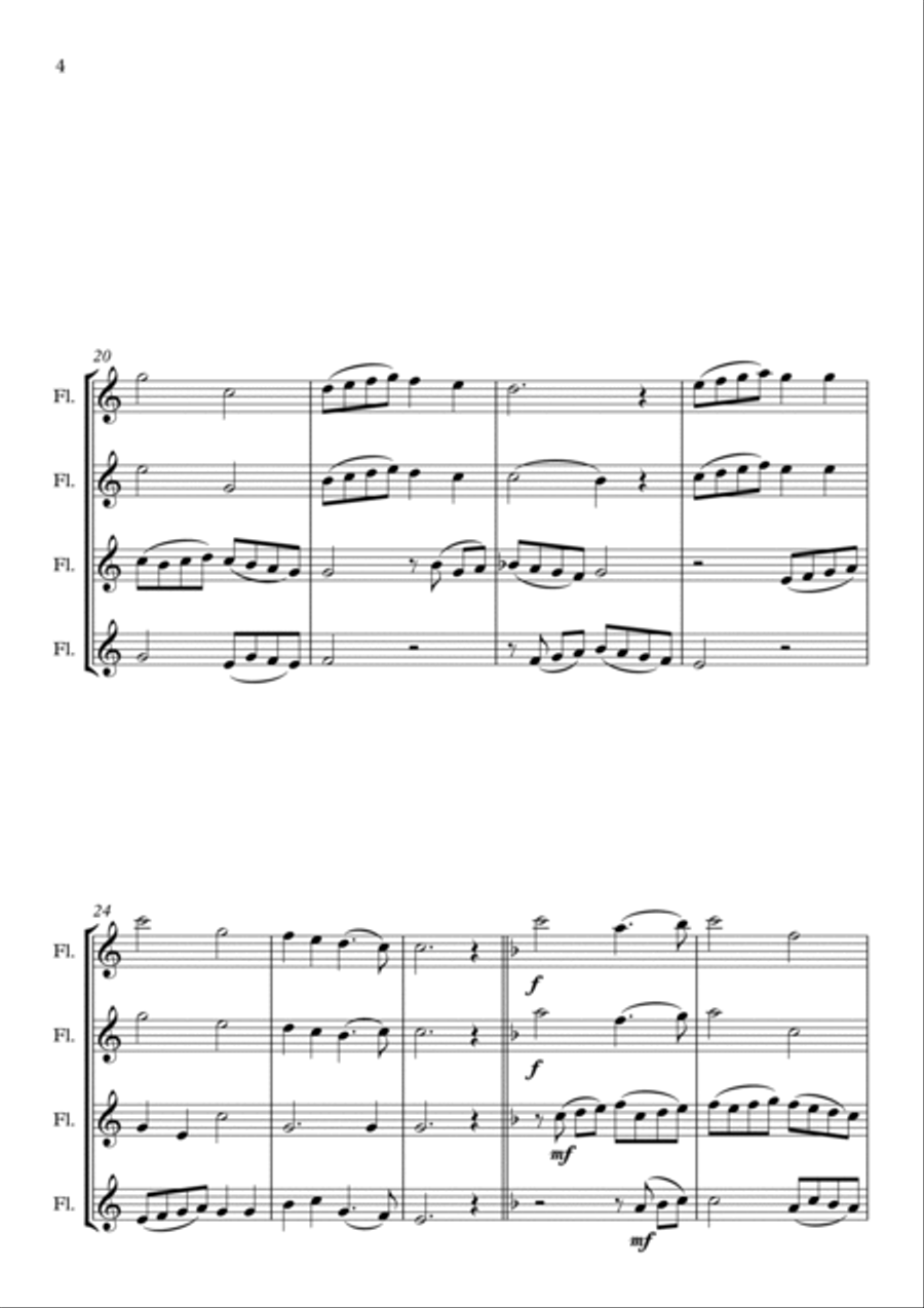 Thine Is the Glory, for Flute Quartet Flute Quartet scores gallery preview page 4