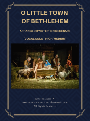 Book cover for O Little Town Of Bethlehem (Vocal Solo - High/Medium)