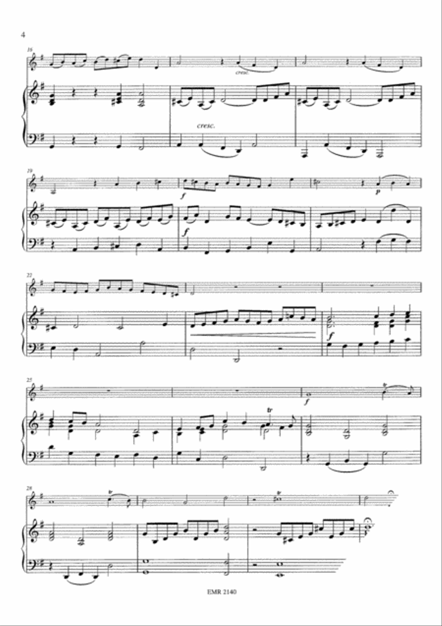 Sonata No. 2 in G Major Flute Solo scores gallery preview page 4