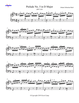 Prelude No. 5 in D Major BWV 850