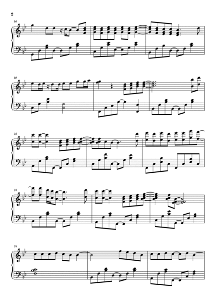 Sometimes Piano Solo scores gallery preview page 2