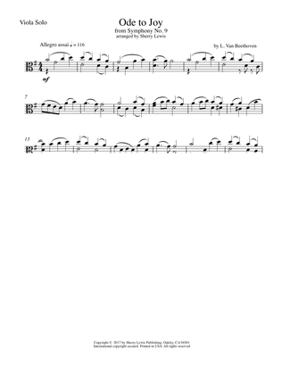 Ode To Joy from Symphony No. 9 for Viola Solo