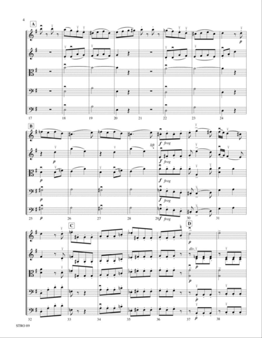 Divertimento No. 13 K. 253, 3rd movement (Finale, Allegro assai) Orchestra scores gallery preview page 3