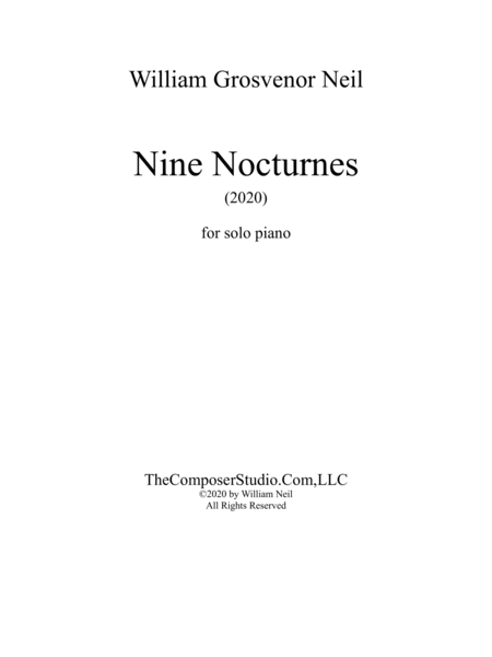 Nine Nocturnes for solo piano image number null