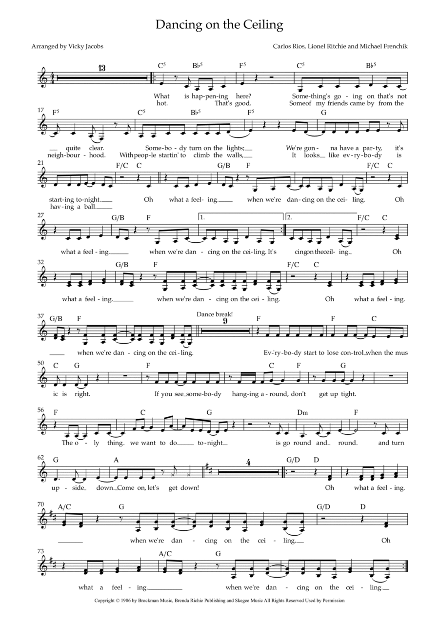 Dancing On The Ceiling 2-Part scores gallery preview page 1