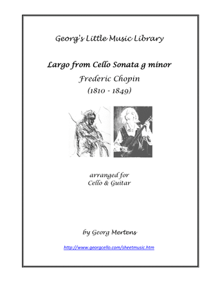Book cover for Chopin Largo from Cello Sonata for cello & guitar