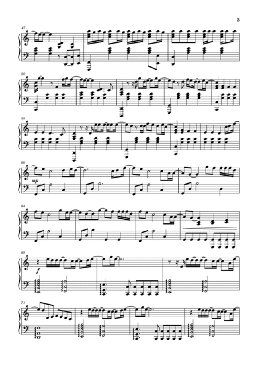 November Rain Piano Solo scores gallery preview page 3