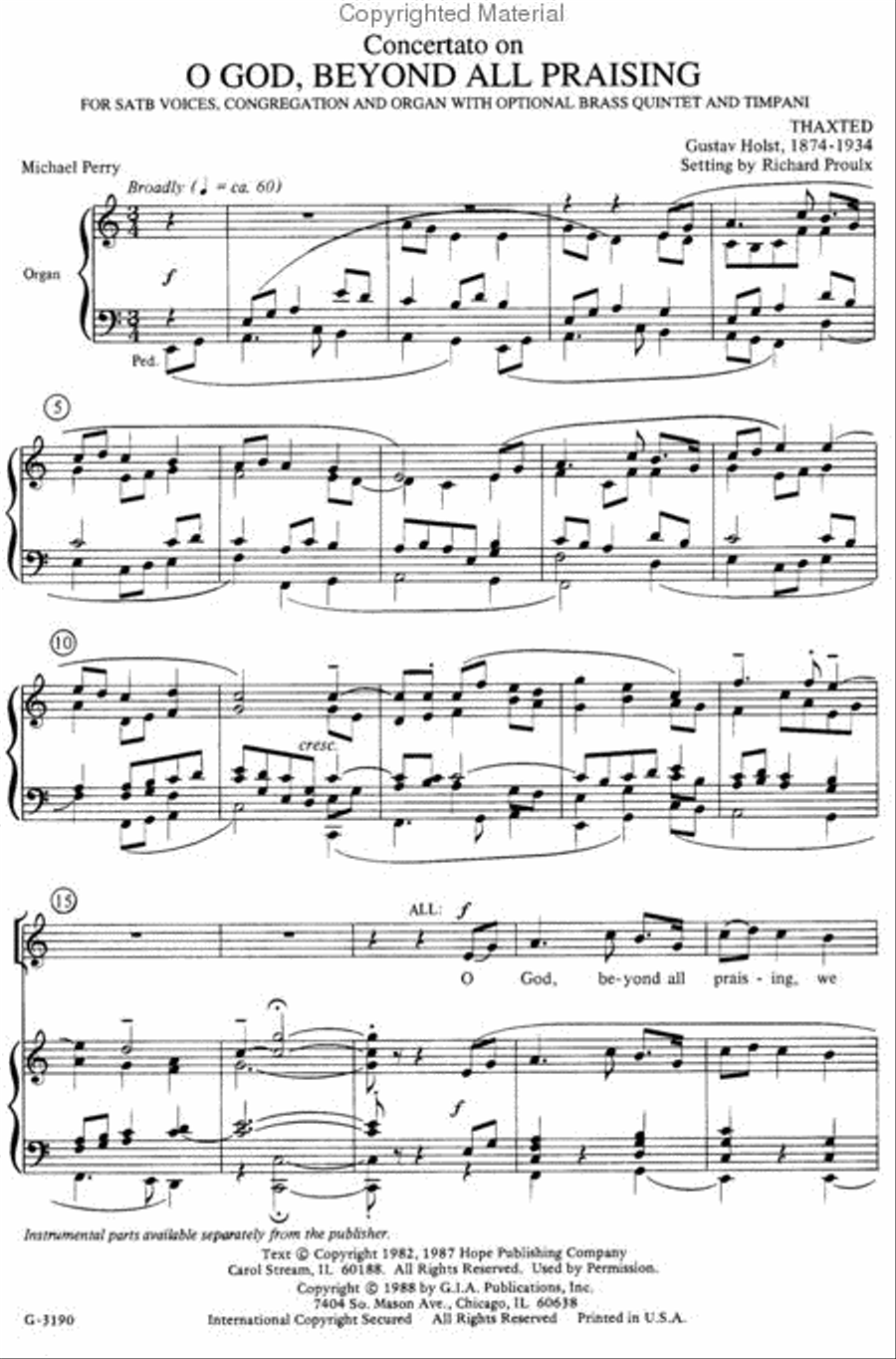 O God, Beyond All Praising O God, Beyond All Praising 4-Part scores gallery preview page 2