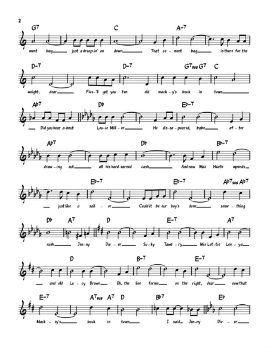 The Knife Piano, Vocal, Guitar scores gallery preview page 2