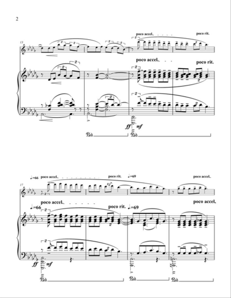 Debussy Clair de lune for flute & piano Flute Solo scores gallery preview page 2