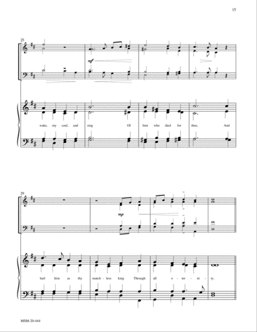Crown Him with Many Crowns (Diademata) 4-Part scores gallery preview page 4