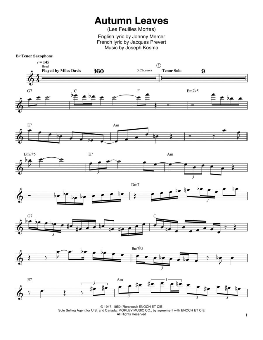 Autumn Leaves School and Community scores gallery preview page 1