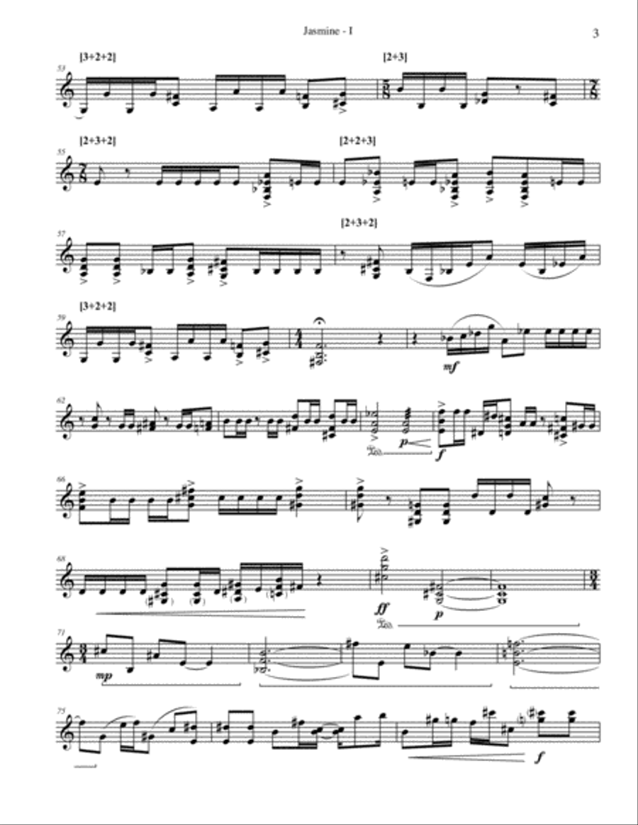 Jasmine, for solo vibraphone Vibraphone scores gallery preview page 5