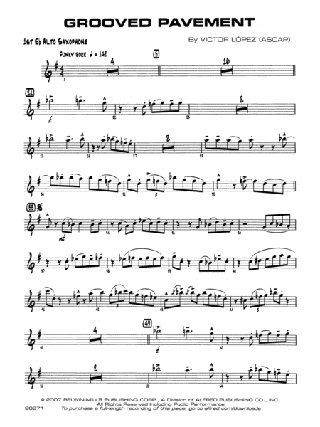 Grooved Pavement: E-flat Alto Saxophone