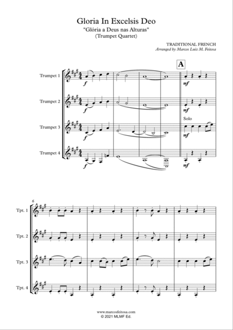 Christmas Song Collection (for Trumpet Quartet) - BOOK TWO Brass Ensemble scores gallery preview page 3