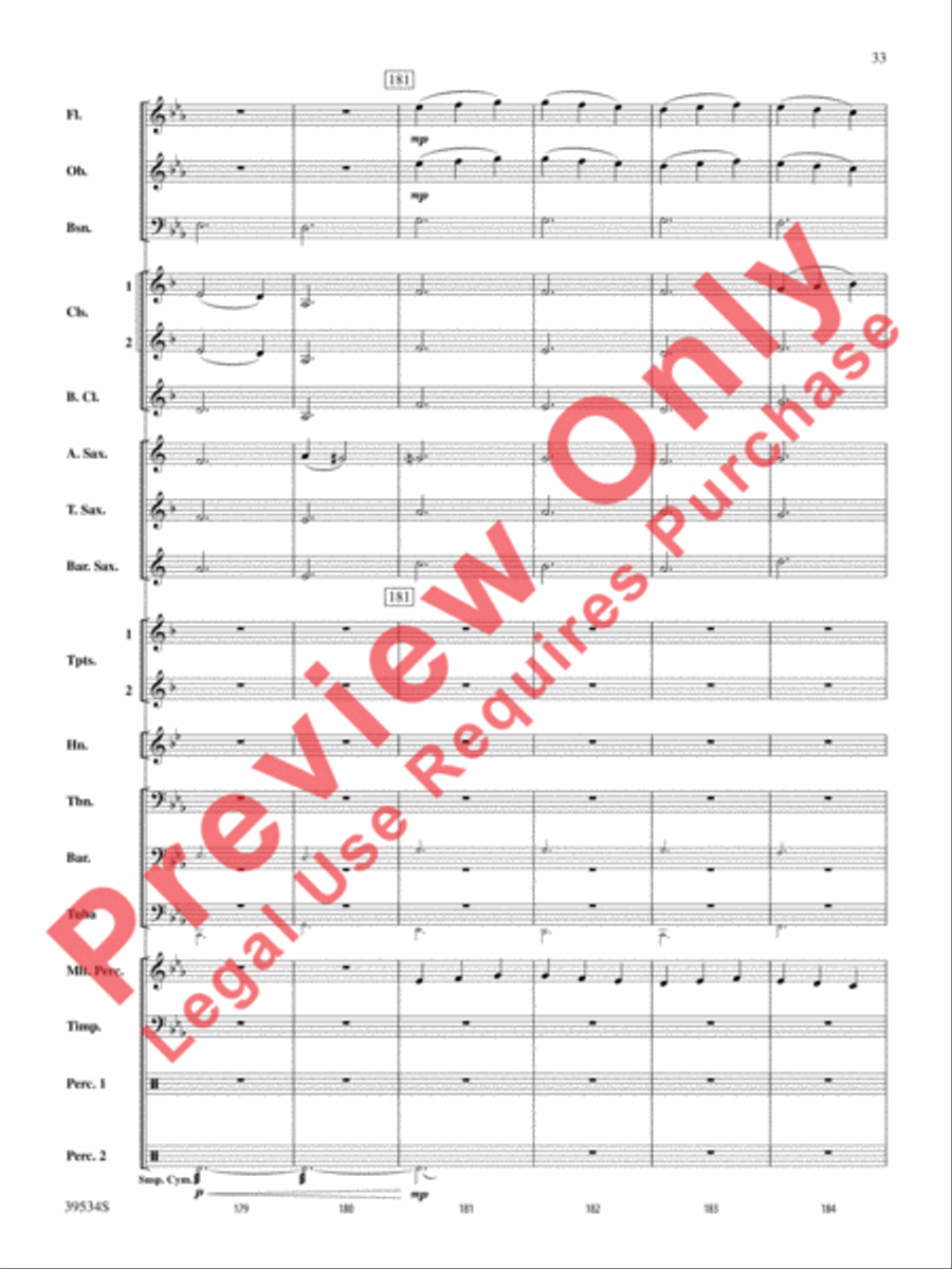 The Magic of Harry Potter Concert Band scores gallery preview page 34