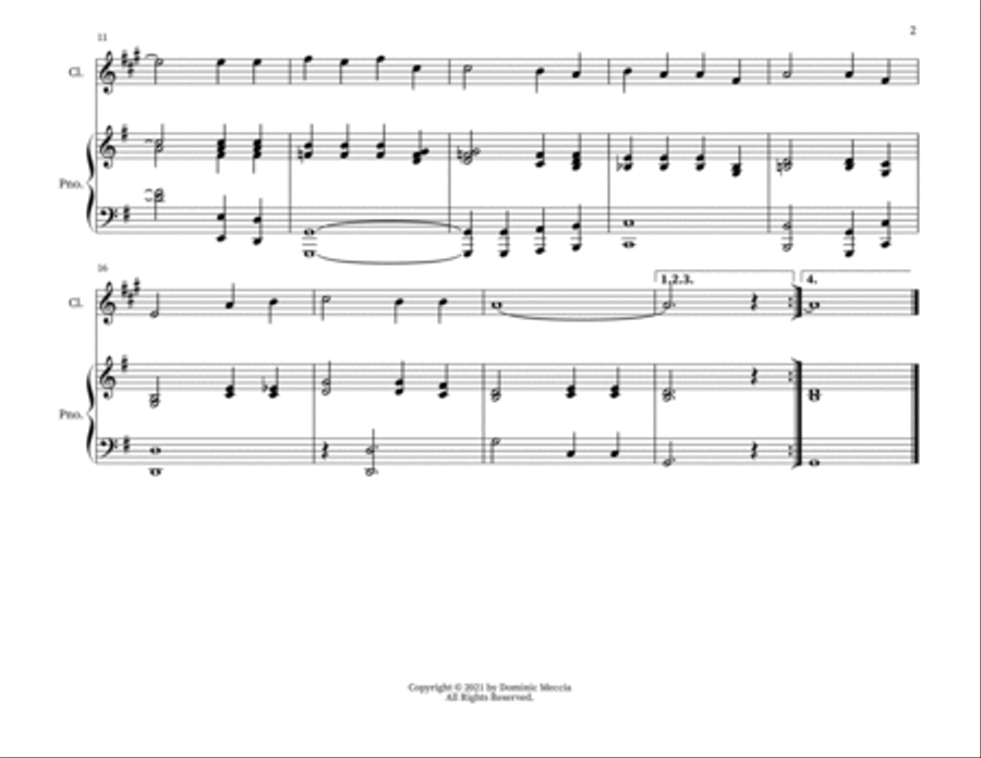 Oh, Freedom Clarinet Solo scores gallery preview page 2
