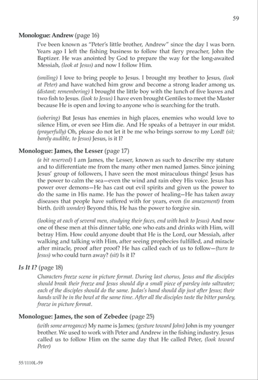 The Living Last Supper 4-Part scores gallery preview page 60