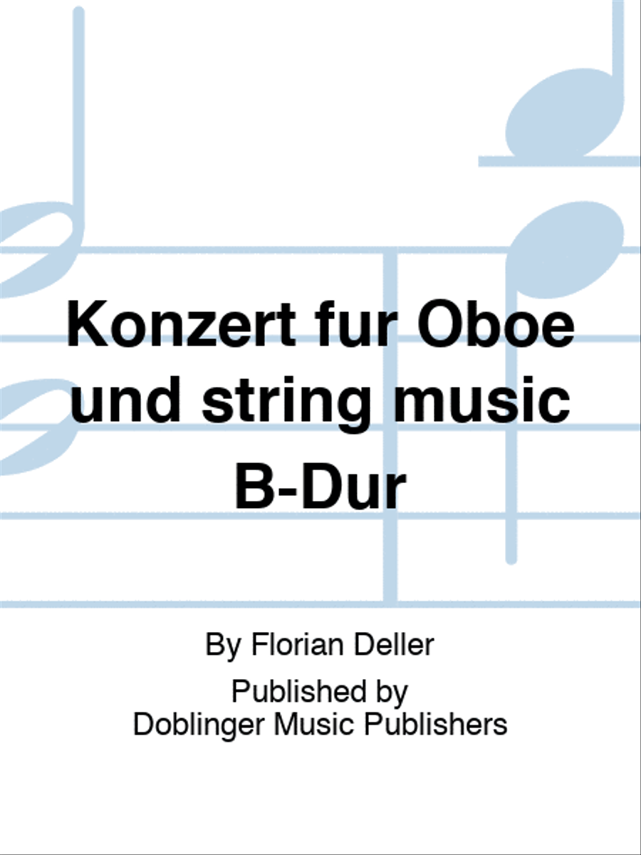 Konzert fur Oboe und Streicher B-Dur Oboe Solo scores gallery preview page 1