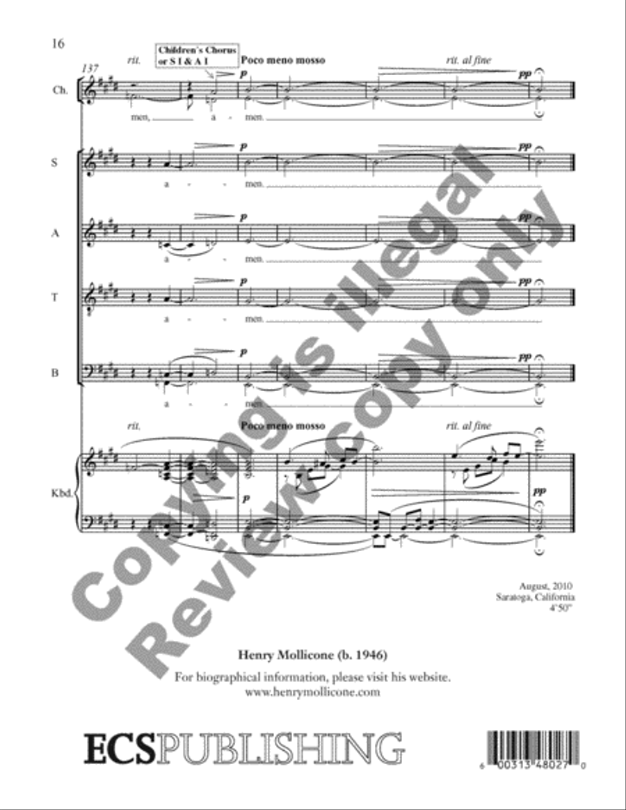 Come, all you blessed children Divisi scores gallery preview page 29