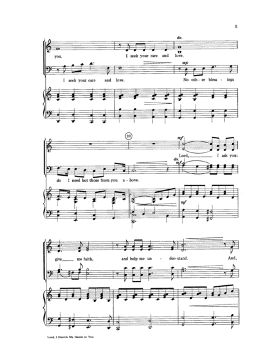 Lord, I Stretch My Hands to You 4-Part scores gallery preview page 5