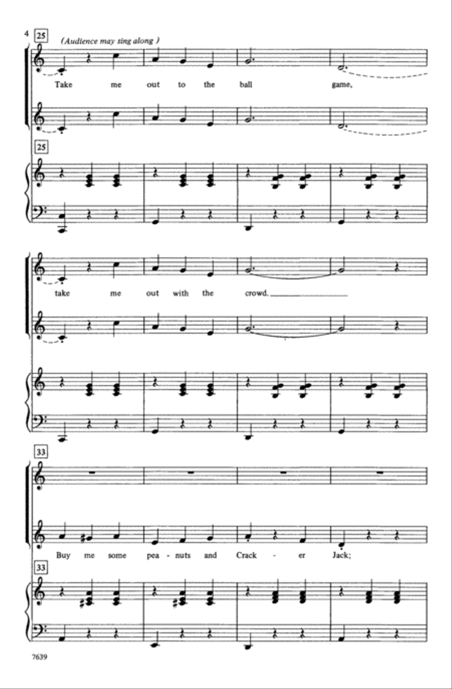 Take Me Out to the Ball Game Choir scores gallery preview page 3