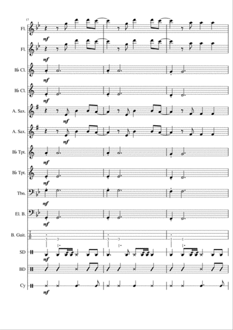 Radioactive Concert Band scores gallery preview page 5
