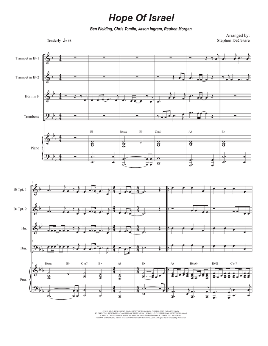 Hope Of Israel Brass Quartet scores gallery preview page 1