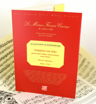 Book cover for Trio Sonatas - Opus VII for three flutes without bass