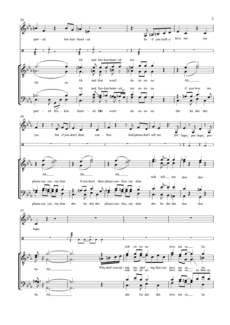 Quizas, Quizas, Quizas (perhaps, Perhaps, Perhaps) TTBB scores gallery preview page 3