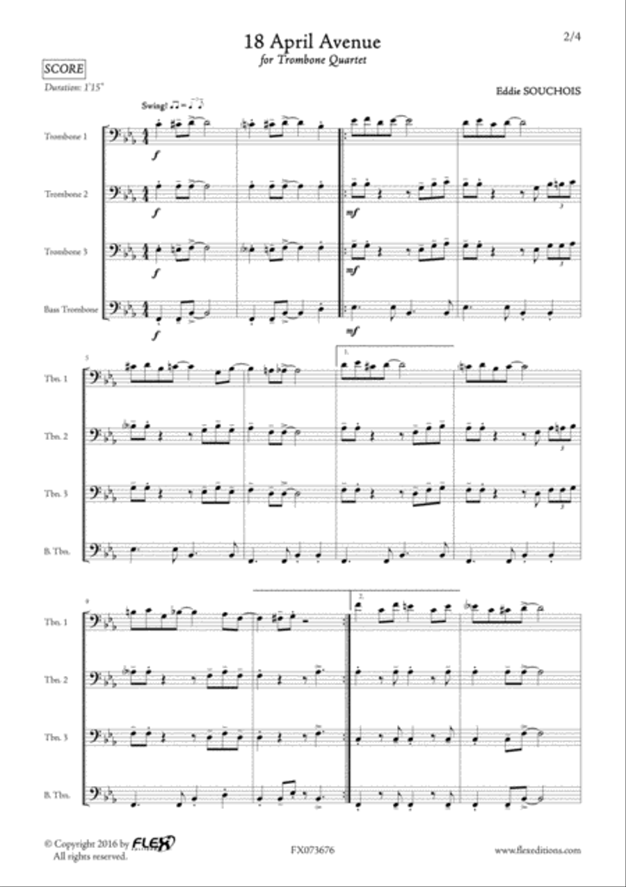 18 April Avenue Trombone Quartet scores gallery preview page 2
