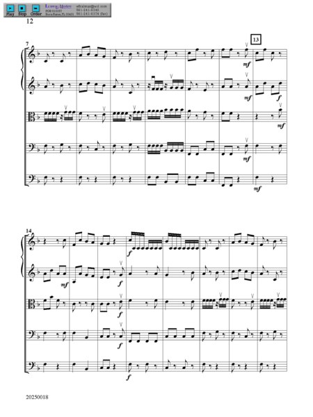March, Minuet, and Capriccio - Score & Parts