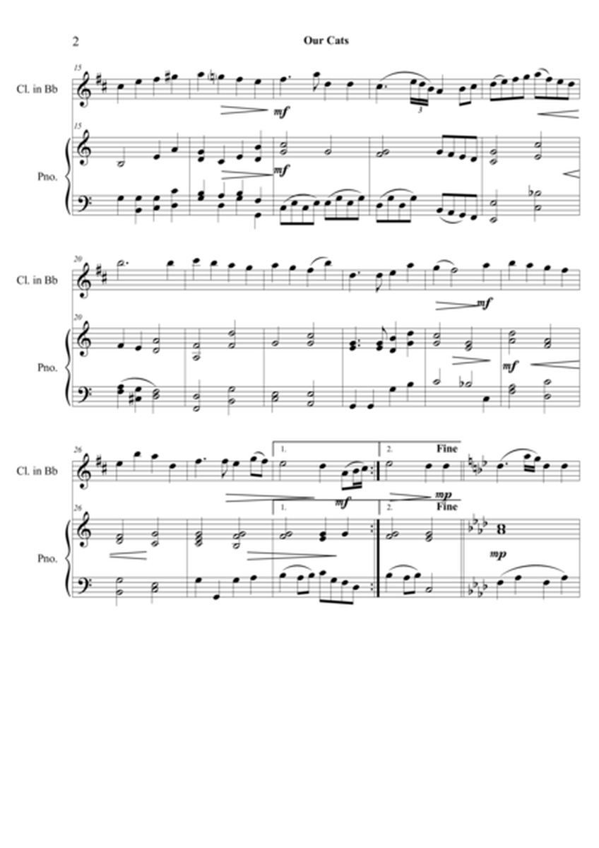 Our Cats: A Suite of 6 pieces: for clarinet and piano image number null
