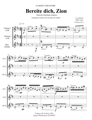 Bach: Christmas Trio for 2 Clarinets & Bass Clarinet