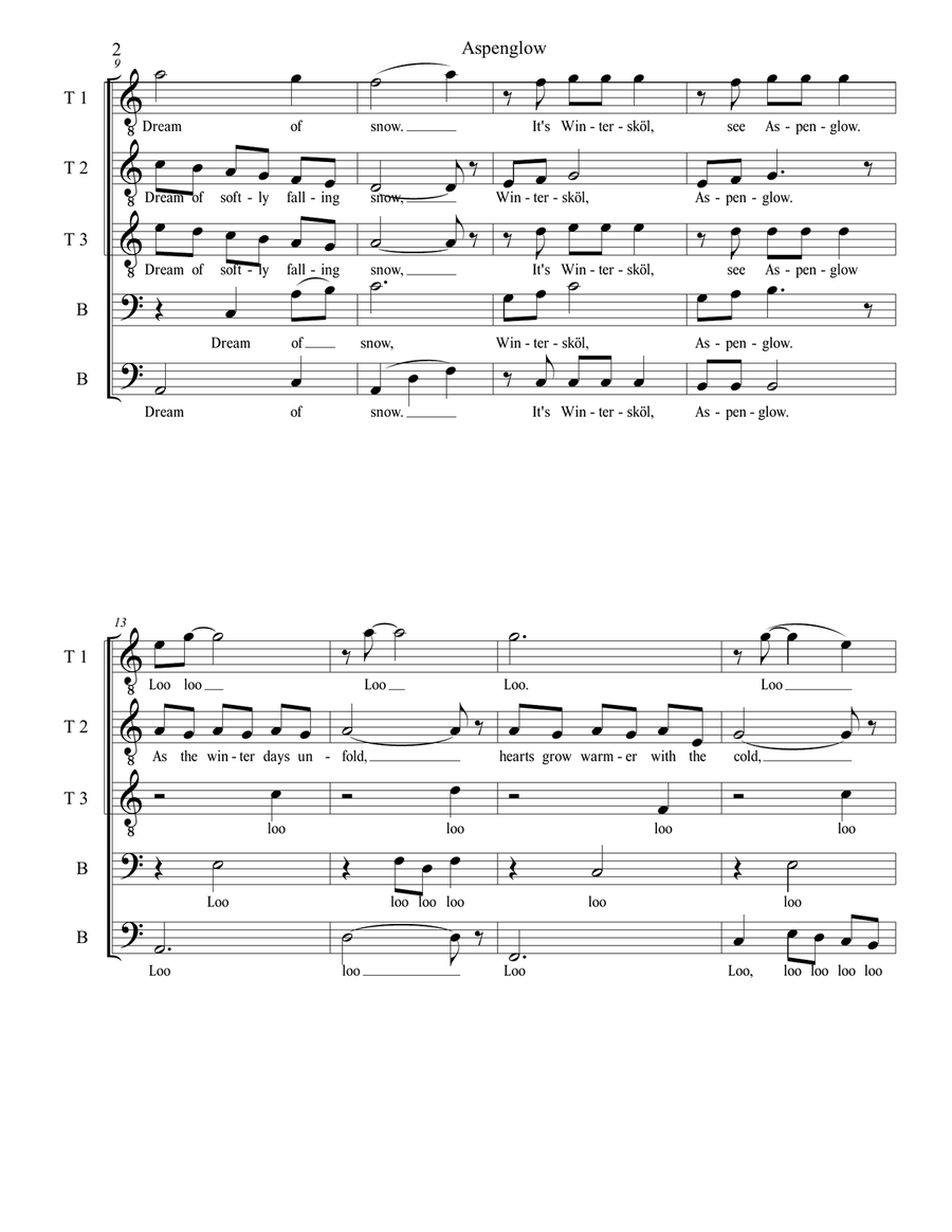 Aspenglow Aspenglow Choir scores gallery preview page 3
