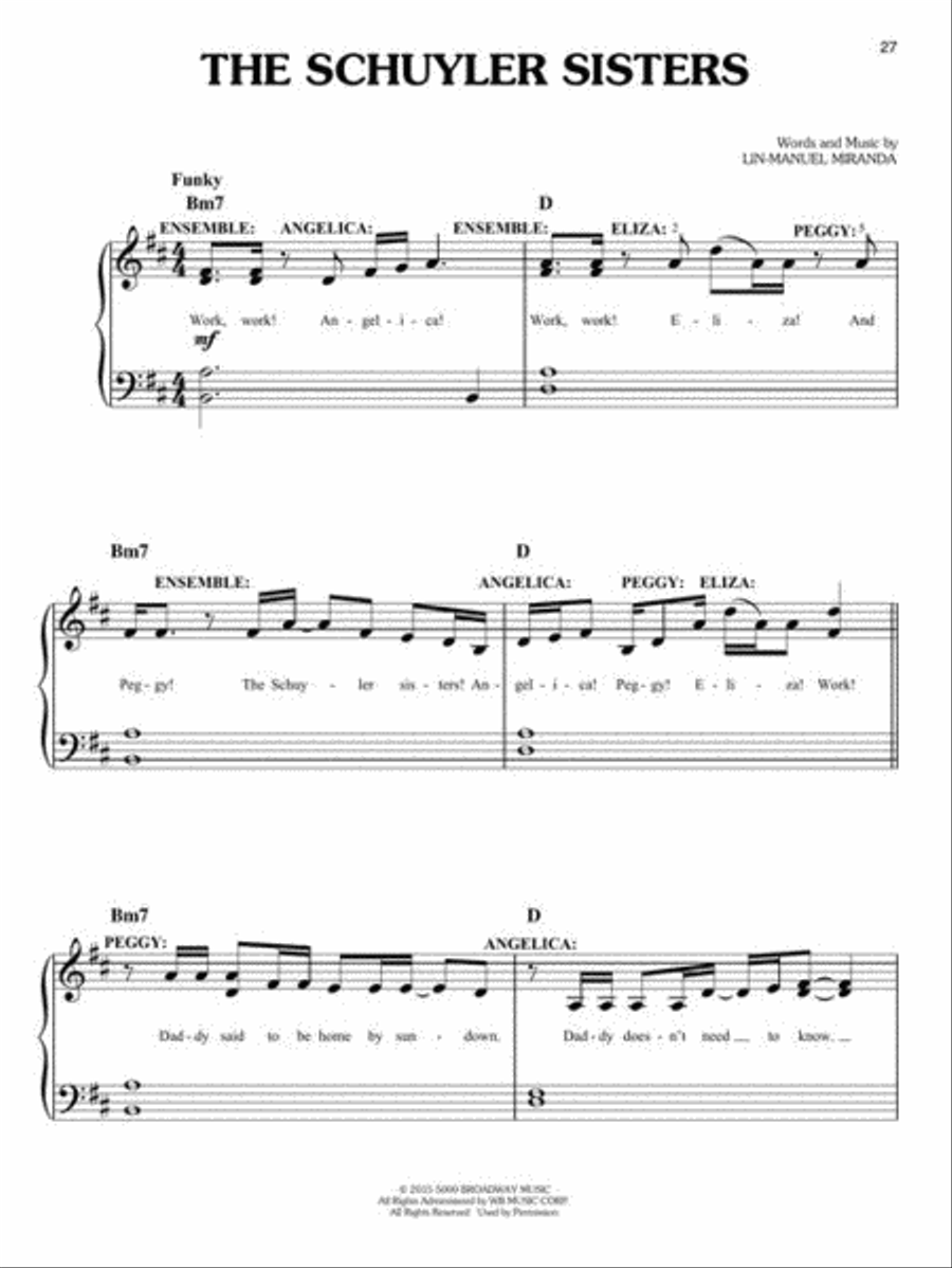 Hamilton Piano, Vocal scores gallery preview page 9