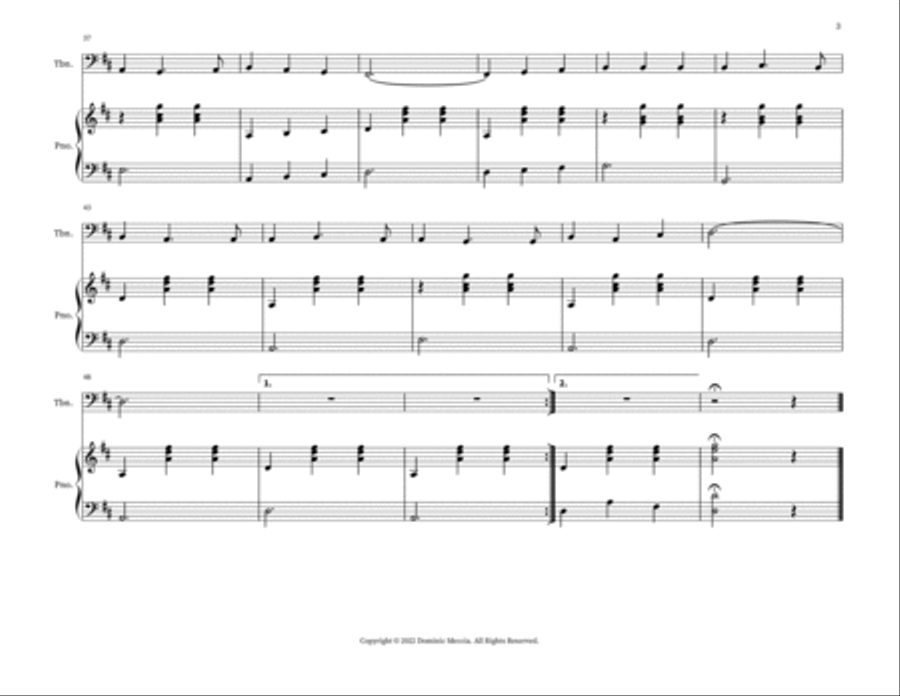 De Colores Trombone Duet scores gallery preview page 3