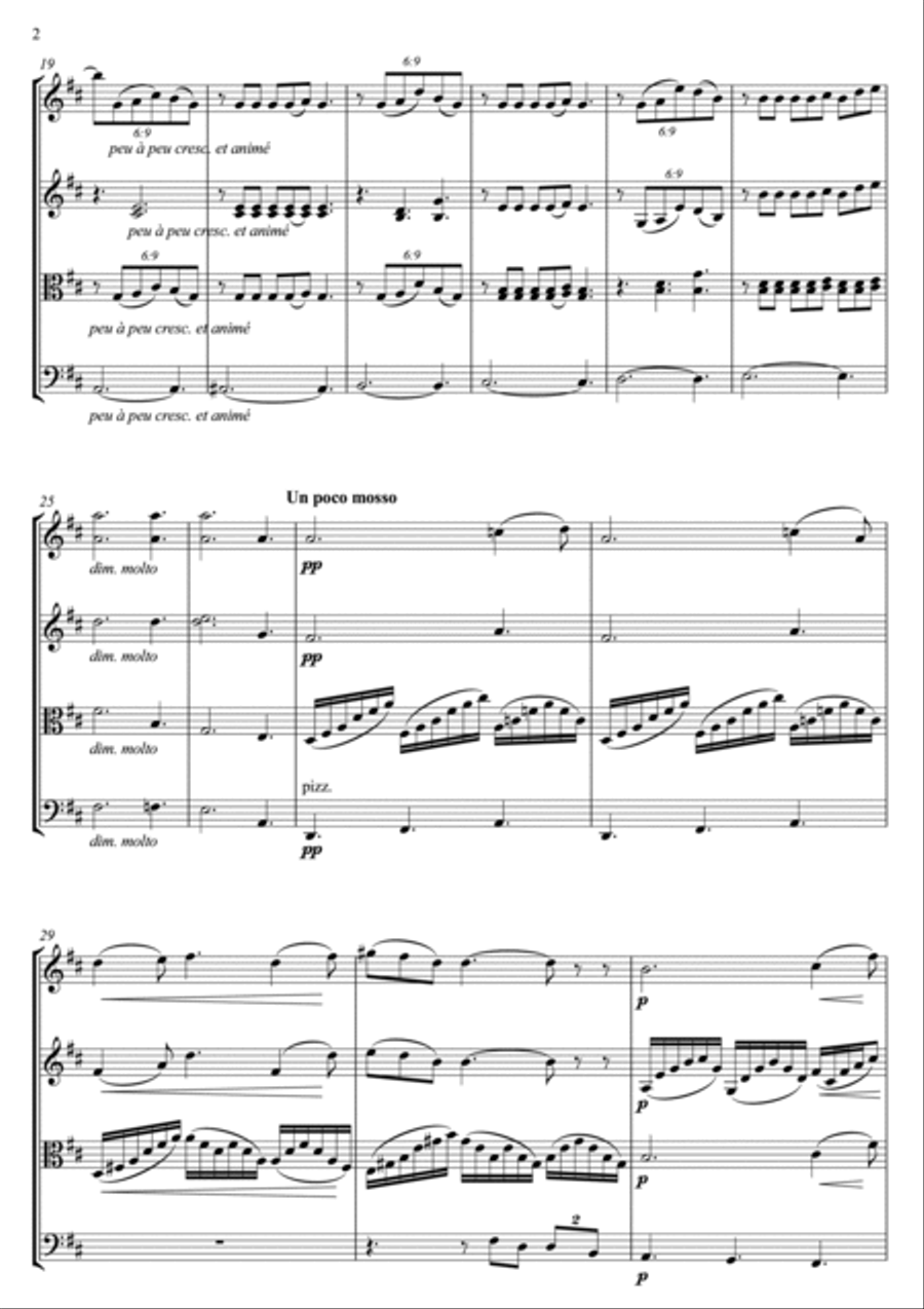 Clair de Lune Clair de Lune String Quartet scores gallery preview page 3