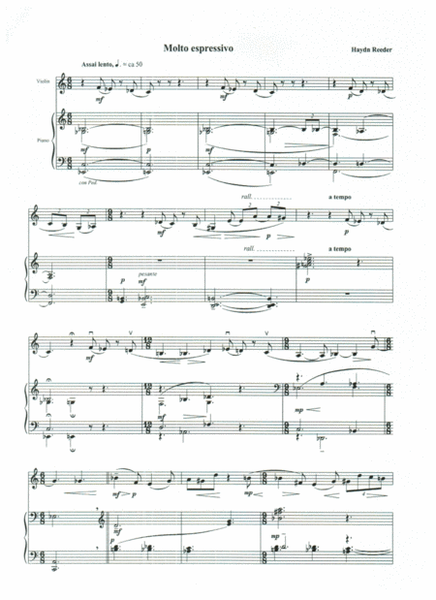 Molto espressivo, for violin and piano