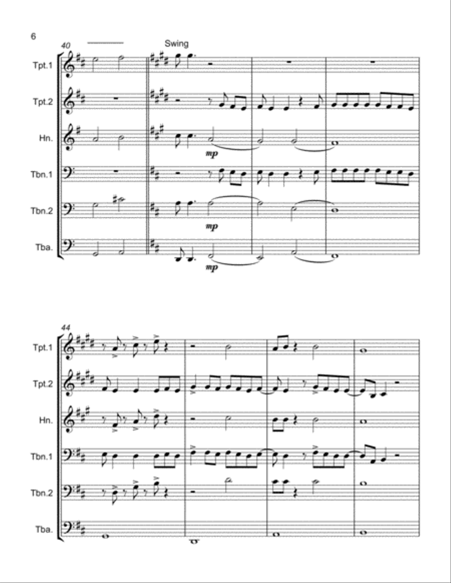 Easy Money Brass Ensemble scores gallery preview page 6