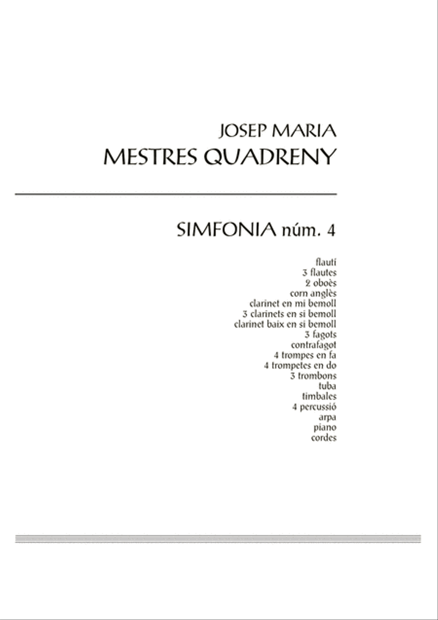 Simfonia núm. 4 Full Orchestra scores gallery preview page 3