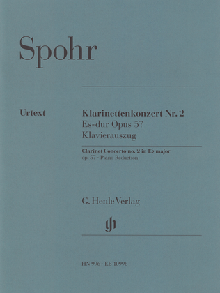 Book cover for Clarinet Concerto No. 2 in E flat major Op. 57