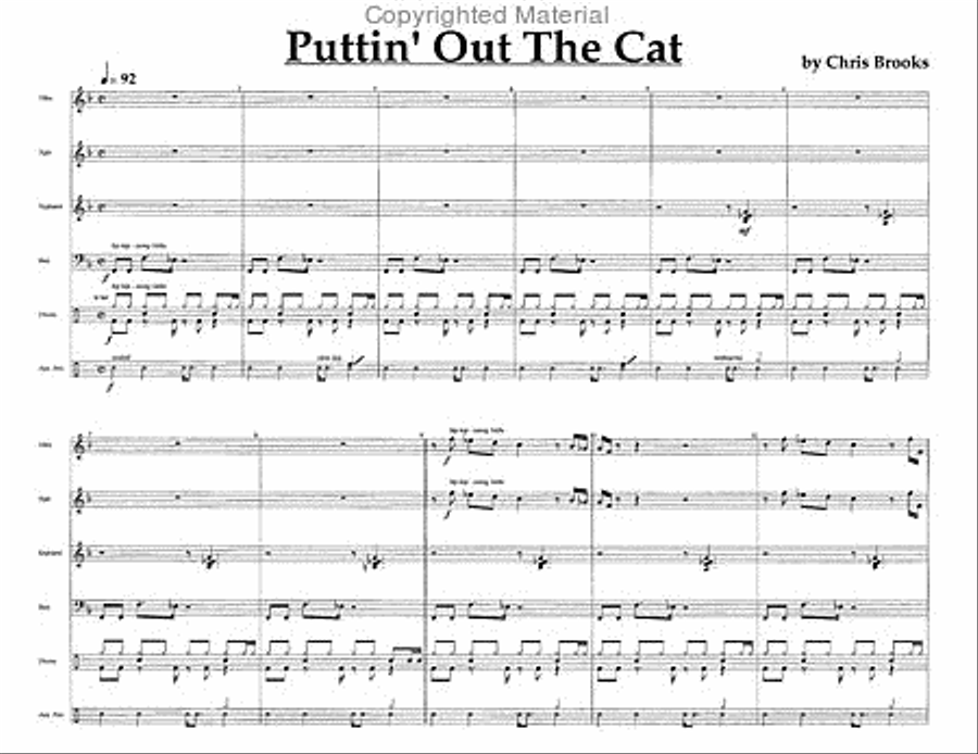 Puttin' Out The Cat Percussion Ensemble scores gallery preview page 2