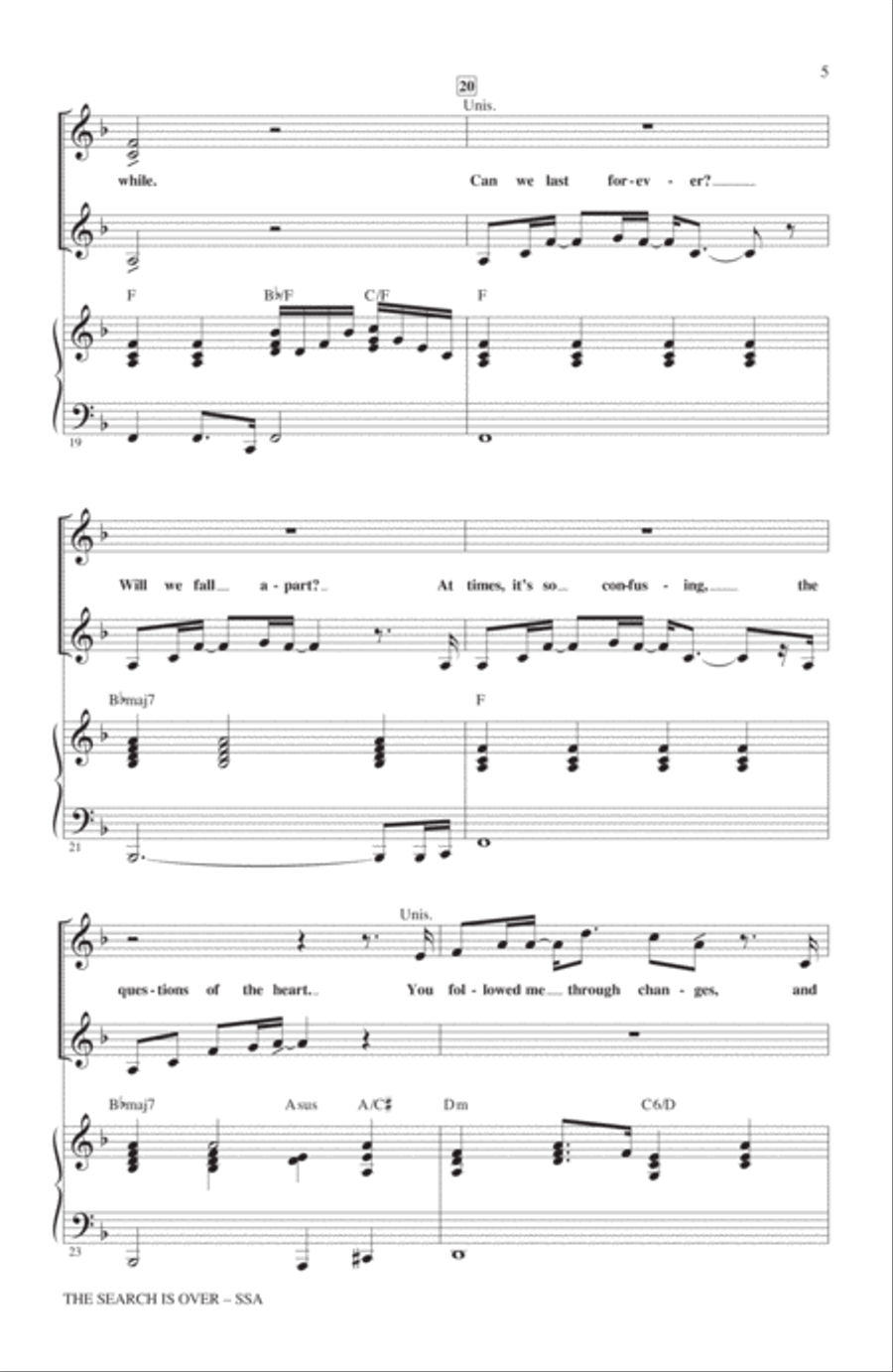 The Search Is Over SSA scores gallery preview page 4
