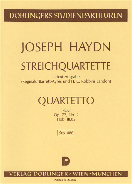 Streichquartett F-Dur op. 77/2