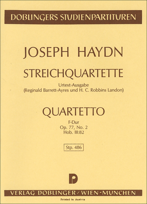 Streichquartett F-Dur op. 77 / 2