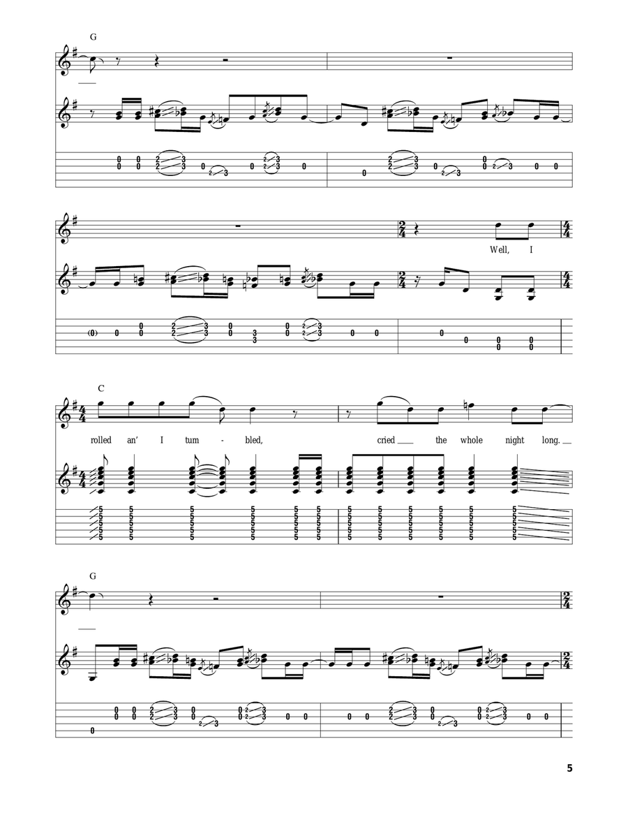 Rollin' And Tumblin' Rollin' And Tumblin' Acoustic Guitar scores gallery preview page 5