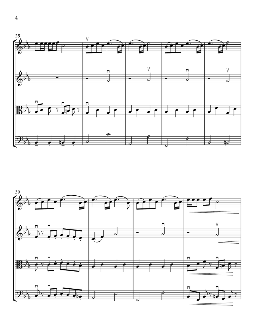 Say My Name String Quartet scores gallery preview page 4
